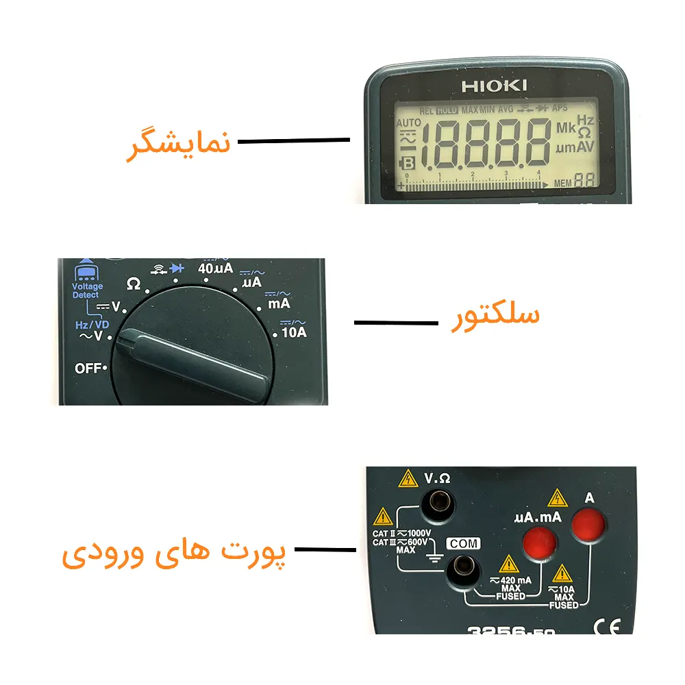 بخش های مختلف مولتی متر